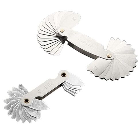 2pcs Stainless Steel Radius Gauge Tool for Precise Convex and Concave Measurements High Hardness and Easy to Use for Machinists and Tool Makers in Kuwait