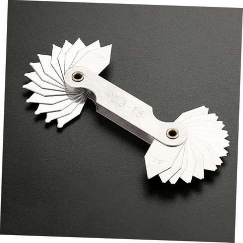 2pcs Stainless Steel Radius Gauge Tool for Precise Convex and Concave Measurements High Hardness and Easy to Use for Machinists and Tool Makers in Kuwait