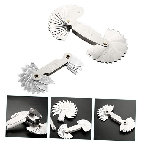 2pcs Stainless Steel Radius Gauge Tool for Precise Convex and Concave Measurements High Hardness and Easy to Use for Machinists and Tool Makers in Kuwait