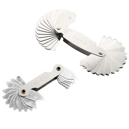 2pcs Radius Gauge Stainless Steel Radius Meters Metric Gap Measuring Tool Arc Measuring Tool for Machinists in Kuwait
