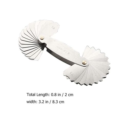 2pcs Radius Gauge Stainless Steel Radius Meters Metric Gap Measuring Tool Arc Measuring Tool for Machinists in Kuwait