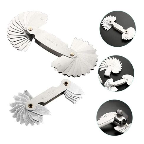 2pcs Radius Gauge Stainless Steel Radius Meters Metric Gap Measuring Tool Arc Measuring Tool for Machinists in Kuwait