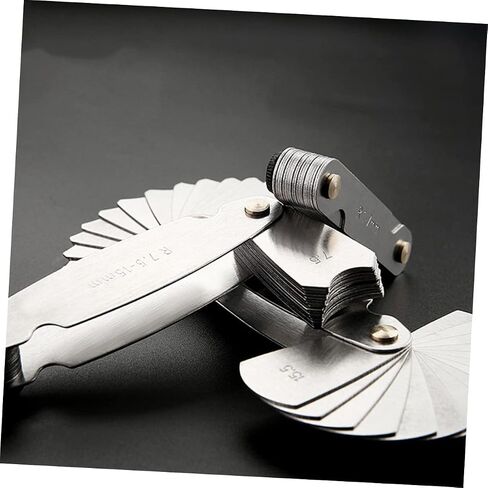 2pcs Radius Gauge SAE Metric Tool Replacement Radius Meter for Die Makers Concave Convex Measuring Tool in Kuwait