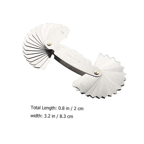 2pcs Radius Gauge SAE Metric Tool Replacement Radius Meter for Die Makers Concave Convex Measuring Tool in Kuwait