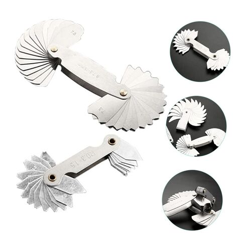 2pcs Radius Gauge SAE Metric Tool Replacement Radius Meter for Die Makers Concave Convex Measuring Tool in Kuwait