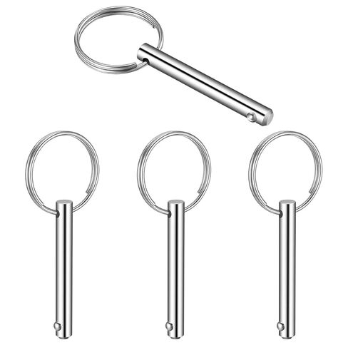 4 Pcs Quick Release Pin Stainless Steel Bimini Top Pins Diameter 1/4" (6.3mm) Usable Length 1-1/2" Overall Length 2" Marine Hardware in Kuwait
