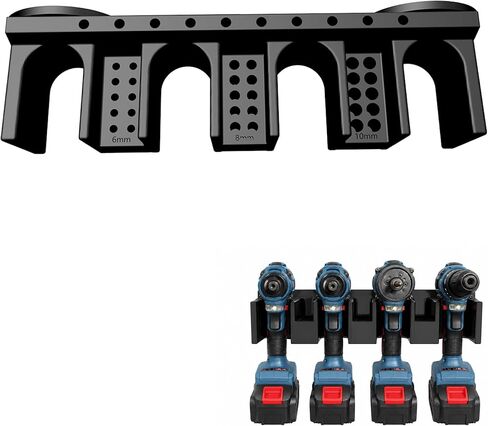 Magnetic Power Tool Organizer with Drill Bit Storage – Heavy Duty Wall Mount Tool Rack, Screwdriver Holder, Removable Utility Shelf for Garage & Workshop in Kuwait