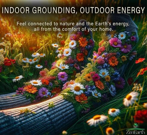 ZenEarth Grounding Socks Kit (Unisex, Medium) — Conductive Earthing Socks with 2 Grounding Cords Included. in Kuwait