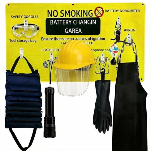 8 in 1 Complete Forklift Battery Protective Handling PPE Kit Fit for Forklift Battery Maintenance in Kuwait