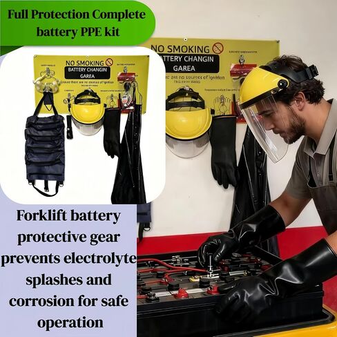 8 in 1 Complete Forklift Battery Protective Handling PPE Kit Fit for Forklift Battery Maintenance in Kuwait