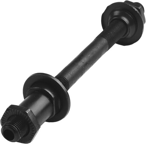 Steel Bicycle Front and Rear Axle Set 108mm 145mm Bike Hub Spindles with 3/16 Inch and 1/4 Inch Bearing Balls Black in Kuwait