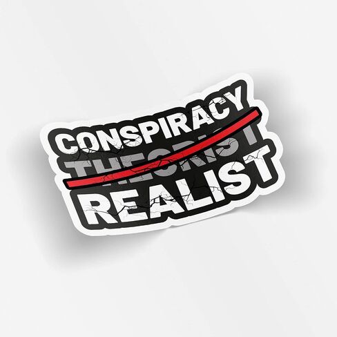 Conspiracy Theorist Realist Vinyl Sticker Art Decal in Kuwait