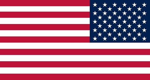 StickerTalk Retreating Proportional USA Flag Vinyl Sticker, 7 inches by 3.8 inches in Kuwait