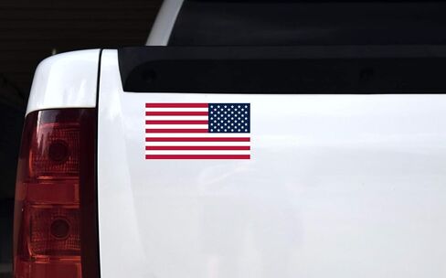 StickerTalk Retreating Proportional USA Flag Vinyl Sticker, 7 inches by 3.8 inches in Kuwait