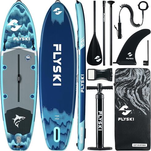 11'x34 Ultra Wide Paddleboards, Inflatable SUP&420lb Capacity for All Skill, Stand-up Paddle Board for Adults, Yoga/Fishing/Family, EVA Deck, US Fin, High-Pressure Pump, 100L Bag, Safety Leash in Saudi Arabia