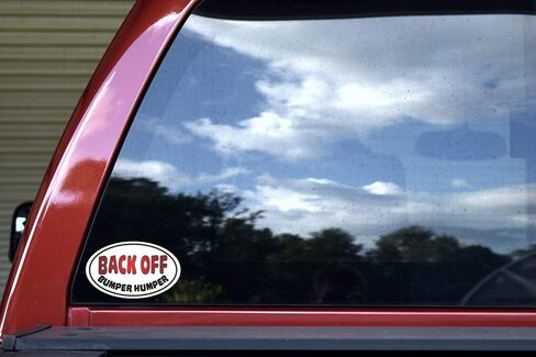 StickerTalk Oval Back Off Bumper Humper Vinyl Sticker, 5 inches by 3 inches in Kuwait