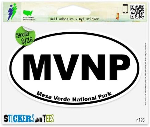 Mesa Verde National Park Oval Vinyl Car Bumper Window Sticker 3" x 2" in Kuwait
