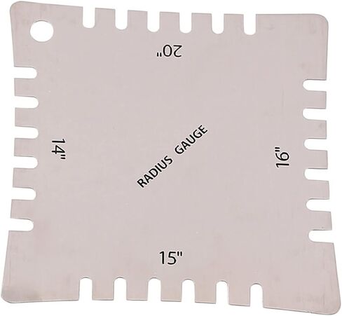 BESTonZON 4pcs Guitar Radius Gauge Set String Action Ruler for Accurate Guitar Measurements Lightweight and Portable Silver in Kuwait