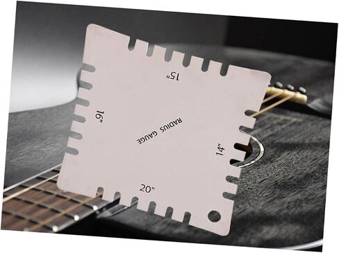 BESTonZON 4pcs Guitar Radius Gauge Set String Action Ruler for Accurate Guitar Measurements Lightweight and Portable Silver in Kuwait