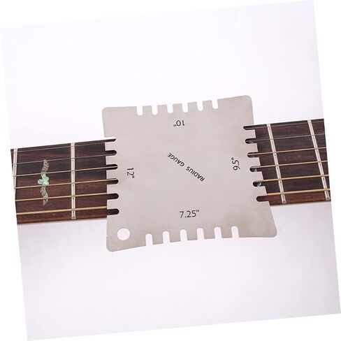 BESTonZON 4pcs Guitar Radius Gauge Set String Action Ruler for Accurate Guitar Measurements Lightweight and Portable Silver in Kuwait