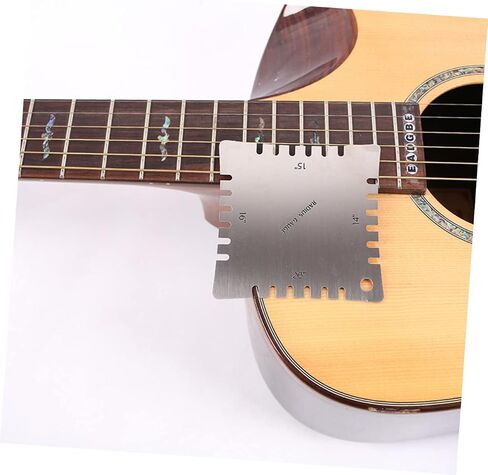 BESTonZON 4pcs Guitar Radius Gauge Set String Action Ruler for Accurate Guitar Measurements Lightweight and Portable Silver in Kuwait
