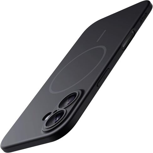 JETech Magnetic Slim Case for iPhone 17 Pro Max 6.9-Inch, Compatible with MagSafe, Ultra-Thin Lightweight Minimalist Phone Cover with Matte Finish and Full Camera Lens Protection (Black) in Kuwait