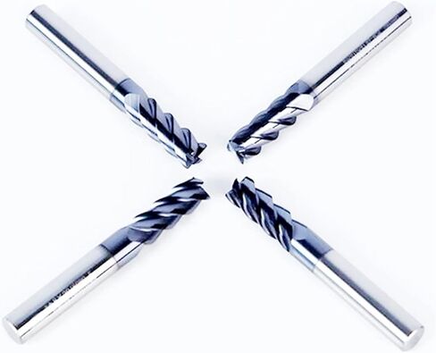End Mill Bits Tungsten Carbide End Mill R1.0 Corner Round 4 Flutes HRC 50° Tungsten Steel Milling Cutter Milling Tools 4mm-12mm Machine Cutting Tool(D6.0xR1.0xD6xL75) in Kuwait