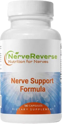 تركيبة دعم الاعتلال العصبي NerveReverse - حمض ألفا ليبويك 600 مجم، بنفوتيامين بقوة إضافية، B12، B9، B6، وD3 - دعم الأعصاب والطاقة والتمثيل الغذائي - نباتي - 60 كبسولة، شهر واحد in Kuwait