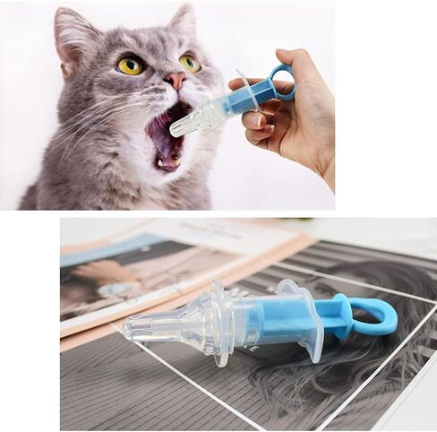 2Pc Blue Pet Medicine Feeder Liquid Oral Syringe Milk Nursing Bottles Syringe Soft Tip Plastic Pet Medical Feeding Tool for Dog Puppy Cat, Kitten Nursing Supplies in Kuwait