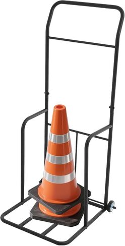 Traffic Cone Storage Cart, 350 lbs Heavy Duty Traffic Cones Holder with Wheels, Transport Dolly for Safety Cones for Construction Sites, Parking Lots, Schools, Training Facilities (Black) in Saudi Arabia