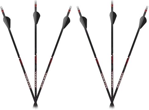 سهم صيد Carbon Express Maxima Sable RZ (حزمة من 6) - تقنية TriSpine، تناسق العمود الفقري 360 درجة، زيادة الدقة بنسبة 10+% in Kuwait