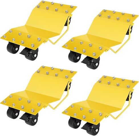 Car Wheel Dolly with 8000 LBS Capacity, Car Dolly with Security Lock, Wheel Dollies for Vehicle Moving, Auto Repair in Kuwait