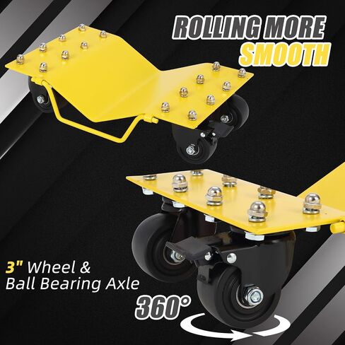 Car Wheel Dolly with 8000 LBS Capacity, Car Dolly with Security Lock, Wheel Dollies for Vehicle Moving, Auto Repair in Kuwait