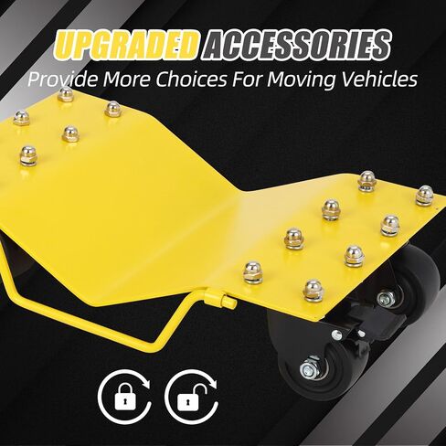 Car Wheel Dolly with 8000 LBS Capacity, Car Dolly with Security Lock, Wheel Dollies for Vehicle Moving, Auto Repair in Kuwait