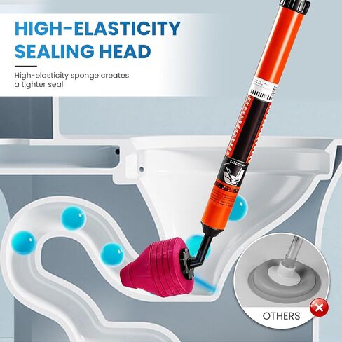 High Pressure Air Toilet Plunger, Heavy Duty Unclogger for Bathroom, Powerful Clog Remover Tool Alternative to Drain Snake (1PC) in Kuwait