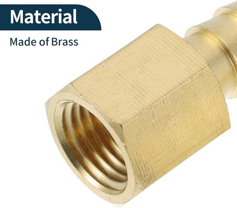 تركيبات خرطوم نحاسي 13/32 "OD 1/4" NPT أنثى موصل الموضوع للهواء الماء زيت الغاز الوقود 2 قطعة لهجة ذهبية in Kuwait