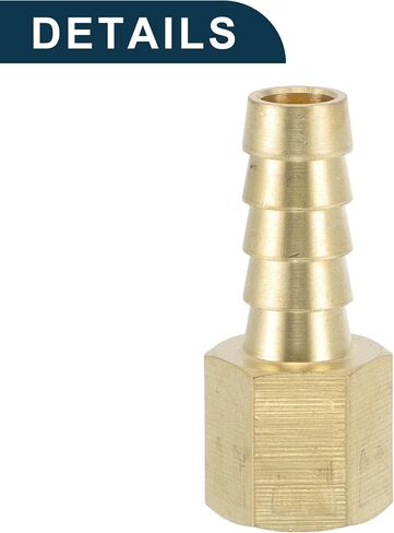 تركيبات خرطوم نحاسي 13/32 "OD 1/4" NPT أنثى موصل الموضوع للهواء الماء زيت الغاز الوقود 2 قطعة لهجة ذهبية in Kuwait