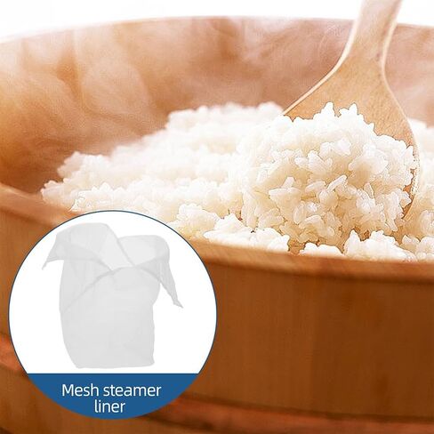 BESTYASH Reusable Large Steamer Liner Bag for Rice and Dumplings Non Stick Nylon Cooking Basket Cloth with Handmade Sewing Easy to Clean and Multifunctional Cheesecloth for Sushi Sticky in Kuwait