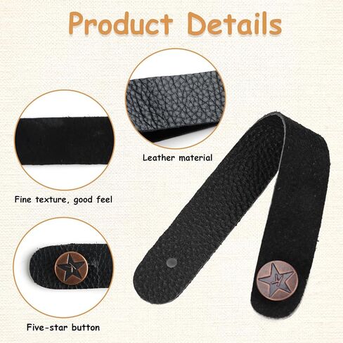 Guitar Strap Lock, Guitar Neck Strap Headstock Tie for Acoustic Ukulele Strap & Mandolin, Musical Instrument Parts Replacement for Music Lovers and Beginner Black in Kuwait