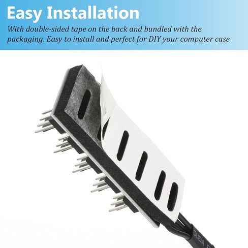 2 Pack PWM Fan Hub, PC Fan Hhub 4 Pin 1 to 5 Way Cooling Fans Power Extension Cable Adapter Fans Splitter for PC Motherboard Case 4 Pin/3Pin in Kuwait