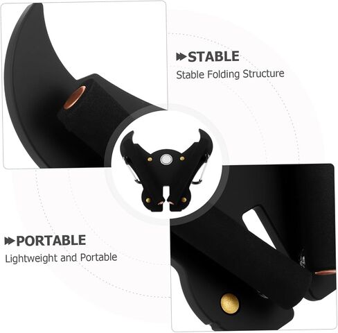 BESPORTBLE Portable Foldable Alto Saxophone Stand Black, Collapsible Saxophone Holder with Non-slip Protective Rest, Stable Sax Stand for Performance and Travel in Kuwait