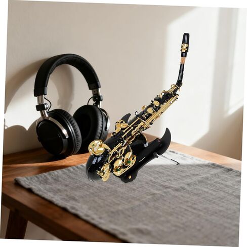 VICASKY Foldable Alto Saxophone Stand Black, Portable Protective Non-slip Saxophone Rack for Performance and Travel, Stable Space-saving Sax Instrument Display Holder in Kuwait