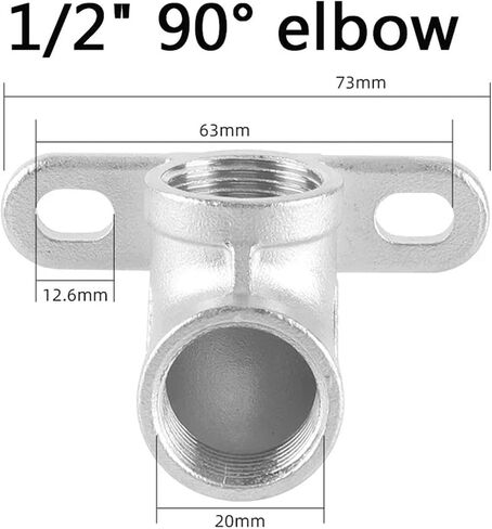 304 Stainless Steel 1/2" 3/4" BSP FemaleThreaded 45° 90 Degree Elbow Butt Joint For Plumbing Fittings(1l2 90 degree) in Kuwait