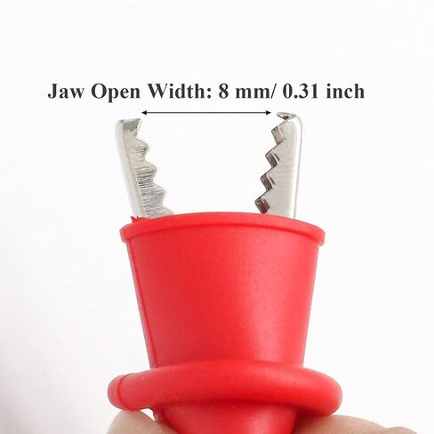 12 Pcs Multimeter Alligator Clips Set, 10A Insulated Alligator Clip Test Kit for Electrical Testing (Black and Red) in Kuwait