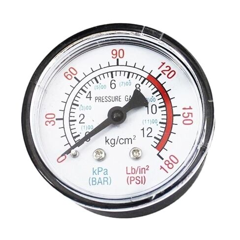 Q2Q4 Pressure Gauge Iron/Plastic for Case Horizontal/Vertical Type Double Scale Gauge in Saudi Arabia