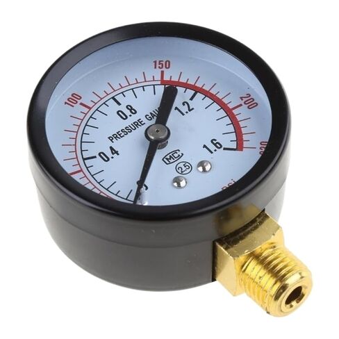 Q2Q4 Pressure Gauge Iron/Plastic for Case Horizontal/Vertical Type Double Scale Gauge in Saudi Arabia