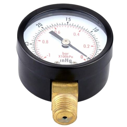 1pc Vacuum Manometer Dial Dual Scale Dial Gauge 1/4" NPT -30HG/0PS Vacuum Pressure Meter 2" Dial Digital Display Gauge Tool in Saudi Arabia