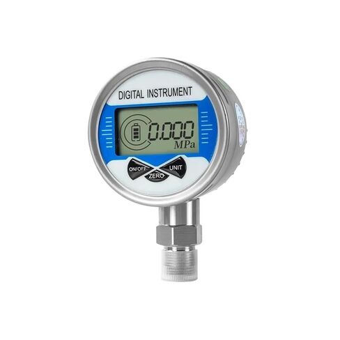 1 قطعة Csutomized LCD الرقمية قياس الضغط الهيدروليكي 60 مللي متر SS304 النفط الوقود ضغط المياه متر (G1-2,0-0.1Mpa) in Kuwait