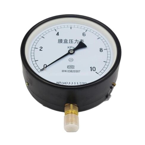 1pc 100mm Capsule Pressure Gauge Stainless Steel 100mm 6kpa-60KPa Connection M20*1.5(0-6KPa) in Saudi Arabia