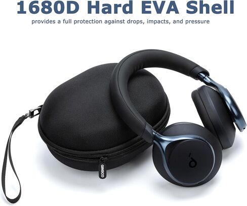 Ginsco Studio Monitor Headphone case for OneOdio Pro 10/A70/A71, ATH M20X/M30X/M40X, Sony MDR7506 etc Studio Monitor Headphone, for Soundcore by Anker Space One Active Noise Cancelling Headphones in Kuwait